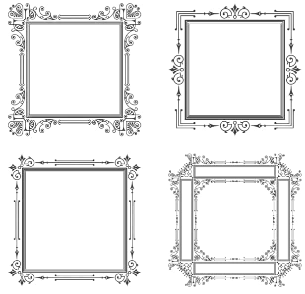 freevector decorative frame vector set Artwork CDR file 2 frame vector