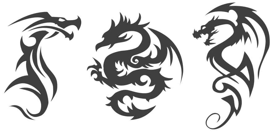 dragon tribal tattoo