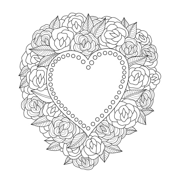 heart and flowers