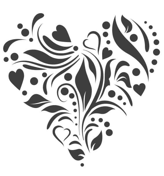 vector free download heart stencil Vector Art