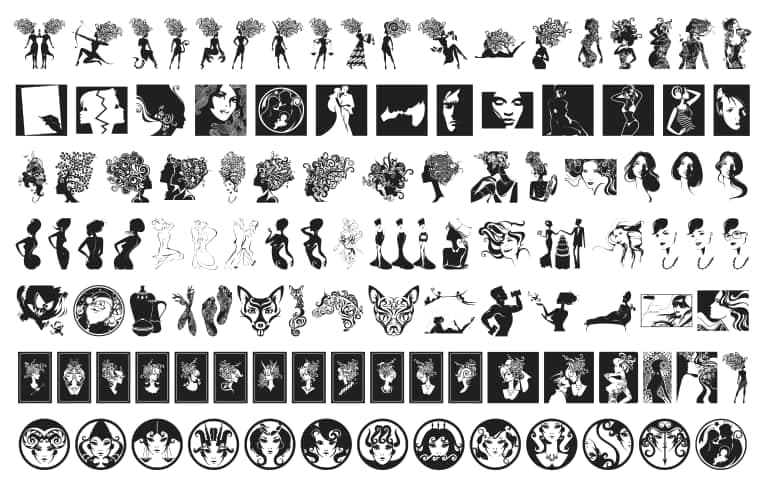 woman silhouette download free vector