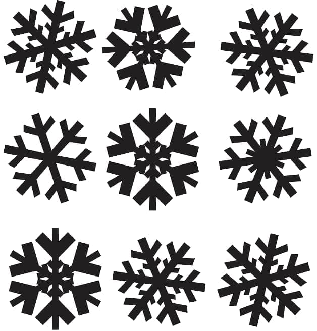 snowflake vector Free clipart Set DXF File free download 2 snowflake vector