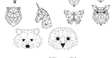 free vector download Geometric Animals DXF file