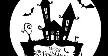 haunted house stencil