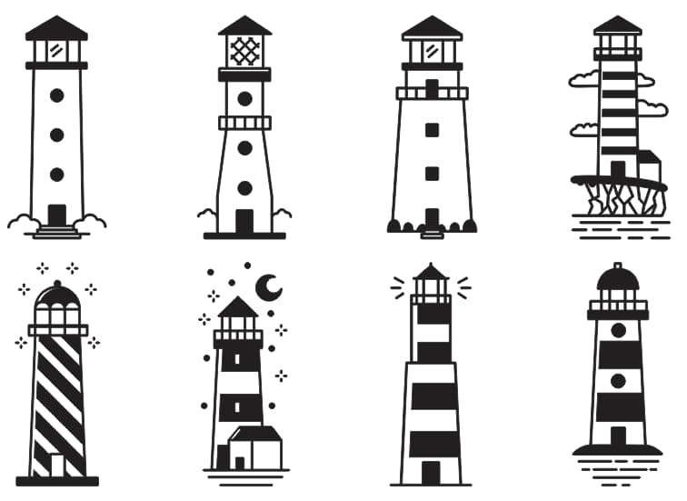 lighthouse vector