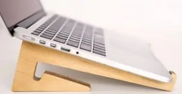 wood laptop stand