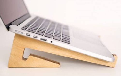 wood laptop stand