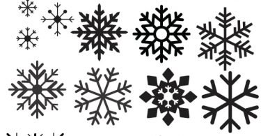 Christmas snowflake vector icons