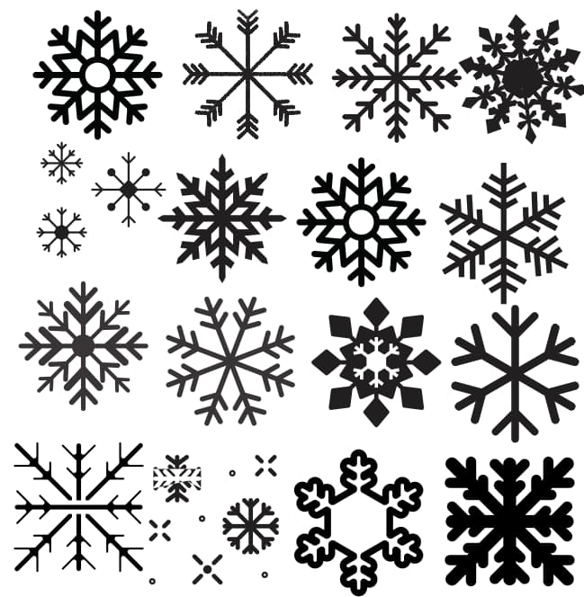 Christmas snowflake vector icons