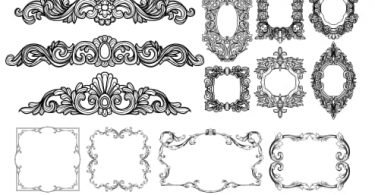 Decor Baroque Elements baroque frame vector free
