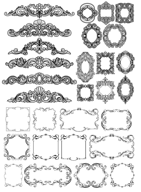 Decor Baroque Elements baroque frame vector free 2 baroque frame vector free