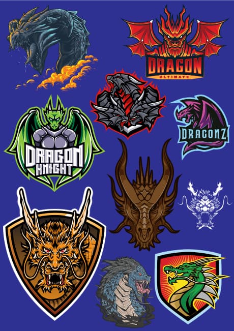 dragons vector