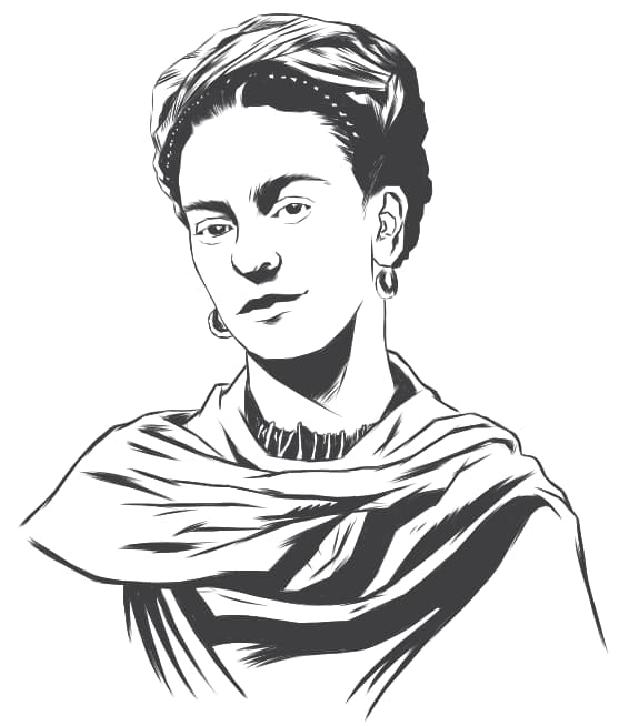Frida kahlo vector free CDR file download 2 Frida kahlo vector