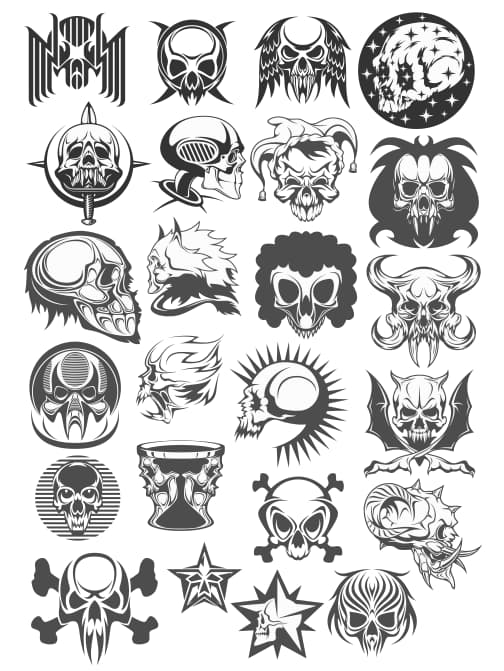 Skulls Free Vector