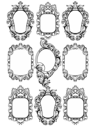baroque frame vector free