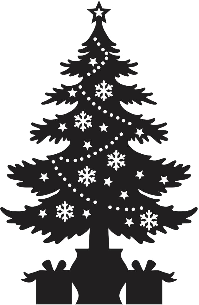 christmas tree vector free DXF files download 2 christmas tree vector free
