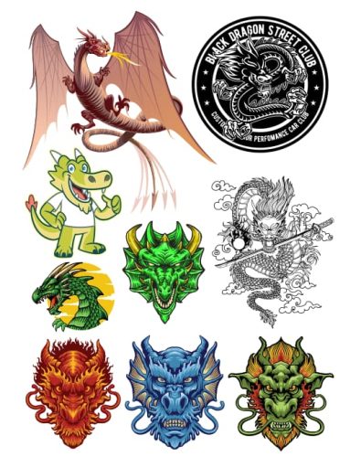 dragon vector free download