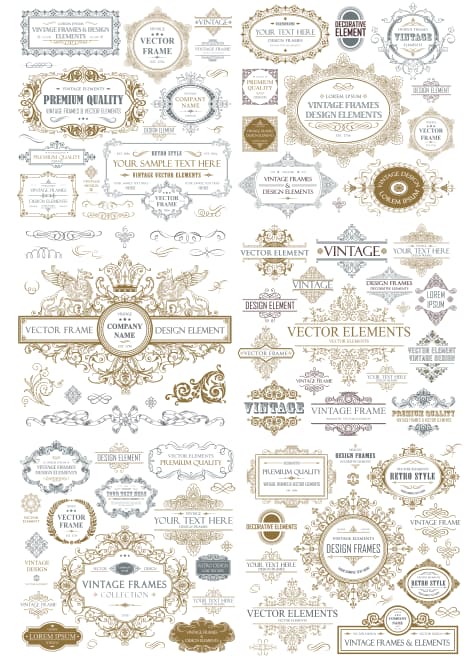 free download vector frame vintage Collection CDR File 2 free download vector frame vintage