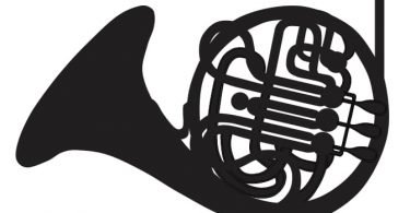 free vector art of a french horn