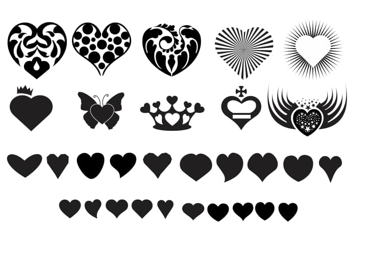 free vector hearts CDR File download 2 free vector hearts