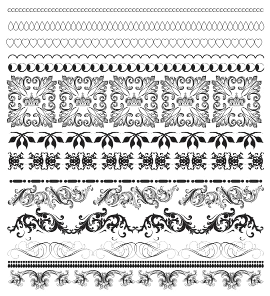free vector lace pattern Border CDR File download 2 free vector lace pattern