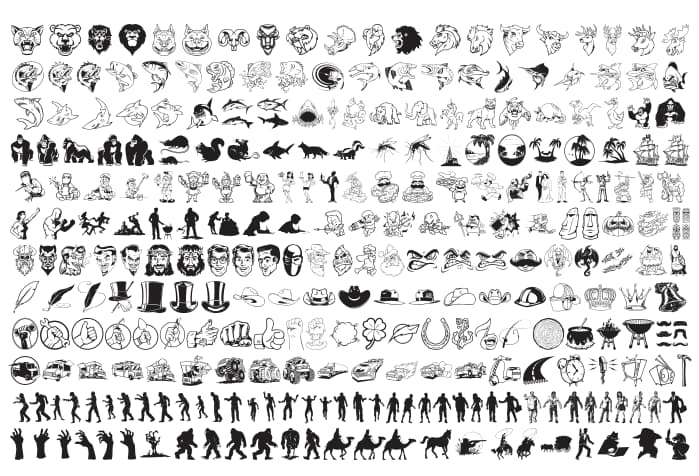 free vector silhouettes clipart CDR File download 2 free vector silhouettes