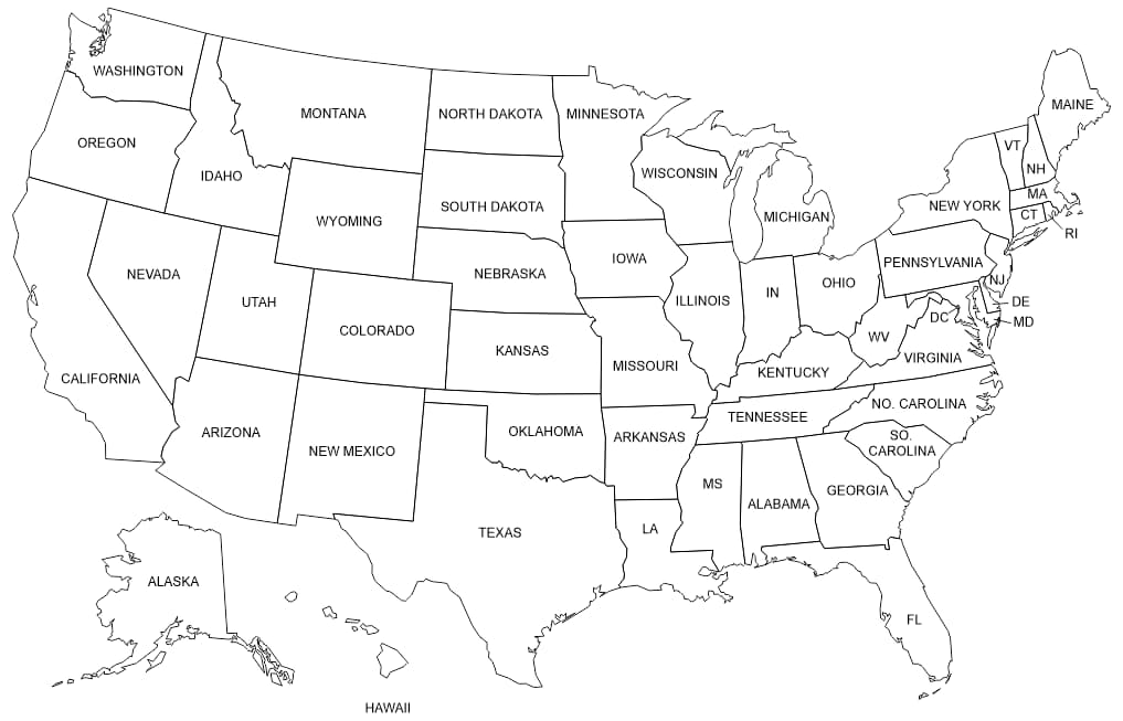 free vector usa map