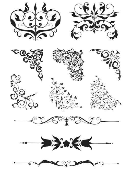 floral corner vector free downloads CDR File 2 loral corner vector free downloads