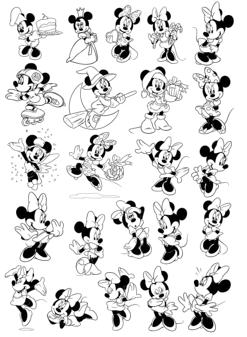 minnie mouse vector free CDR file download 2 minnie mouse vector free