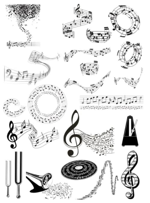music notes free vector