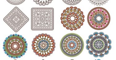 round ornament vector free download