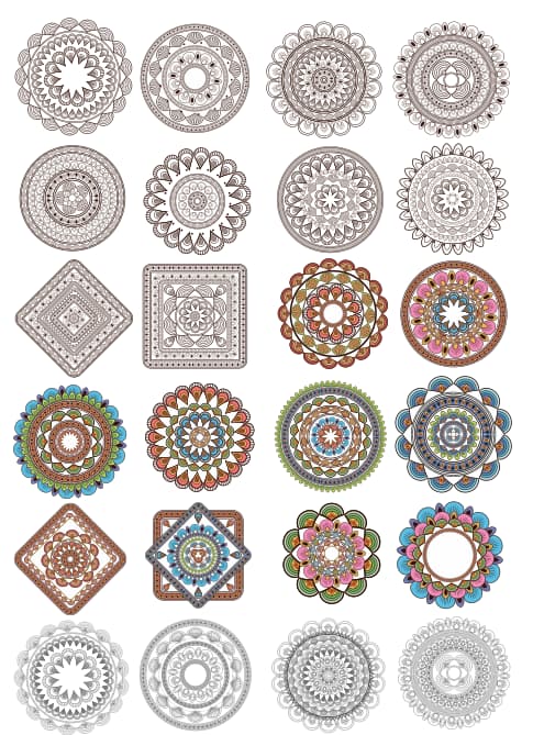 Round ornament vector free download CDR File 2 round ornament vector free download