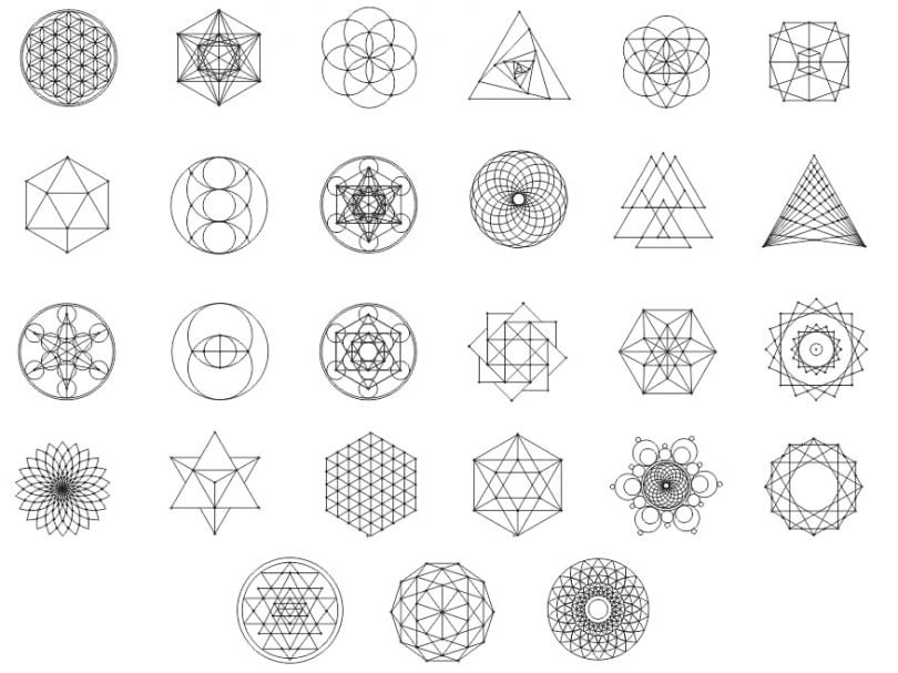 sacred geometry vector Free cutready DXF designs Free Vector