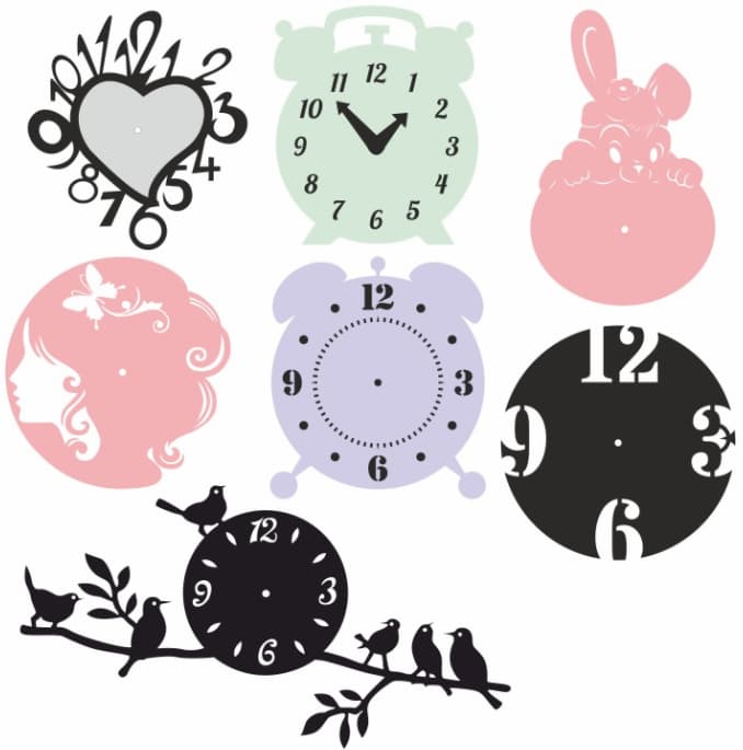 Laser Cut Clock Template