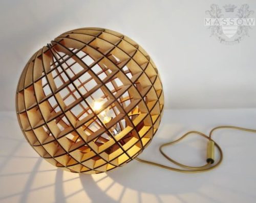 Laser Cut Wood Lamp