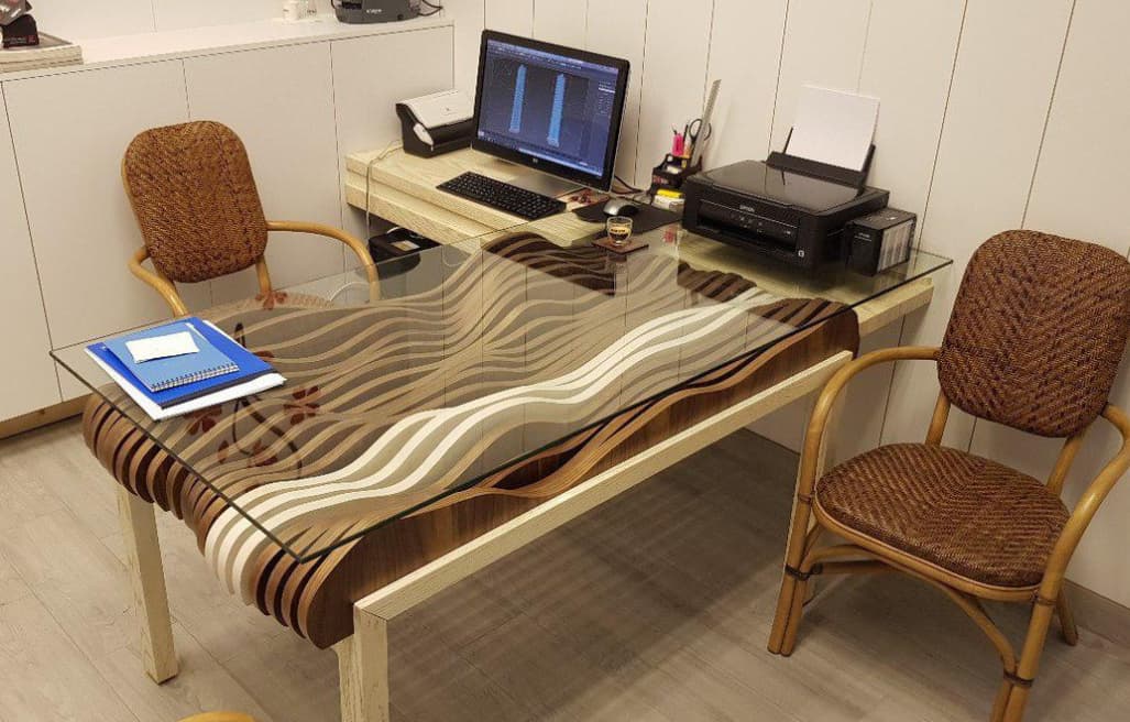 Wave Glass Table cnc furniture dxf file format 2 cnc furniture dxf