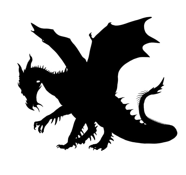 free vector dragon silhouette