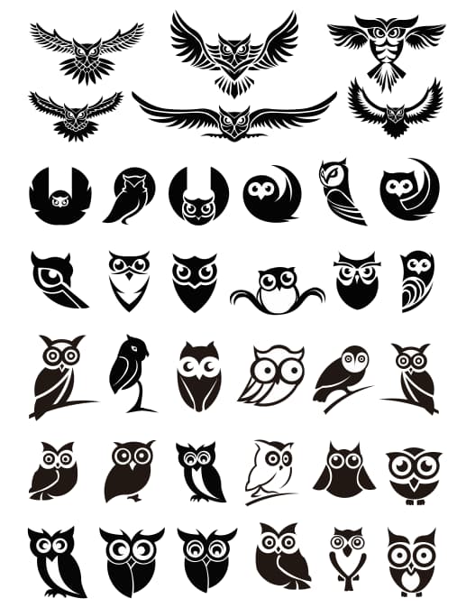 owl vector Logo Template Free Vector download 2 owl vector