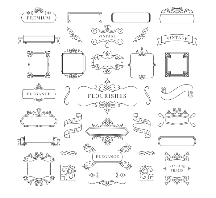 vintage frame vector