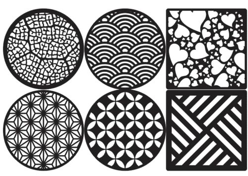Laser Cut Decorative Coasters Free Vector