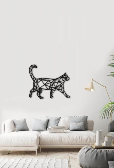 Laser Cut Polygonal Cat vector dxf free download 2 vector dxf free download