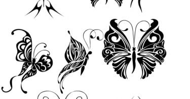 amazing butterfly design tattoo vector