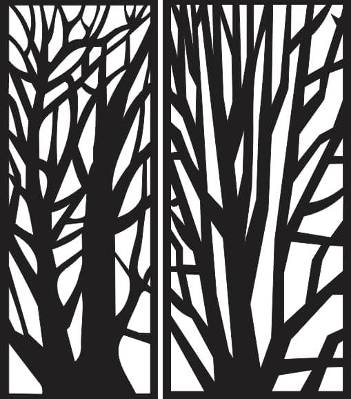 laser cut tree vector