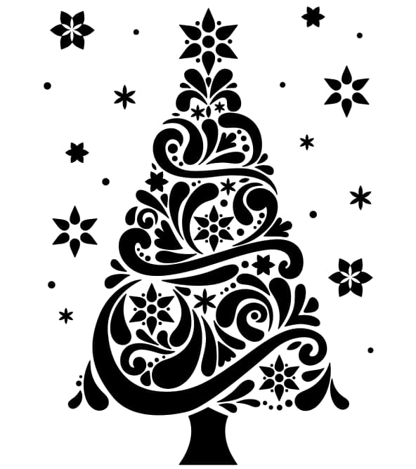 laser cutting ideas christmas tree dxf file Free Vector 2 christmas tree dxf file