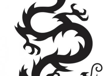 Chinese Dragon Silhouette Vector