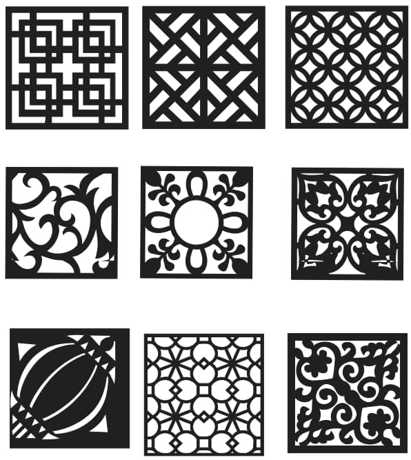 Chinese partition design Free Vector 2 Chinese partition design
