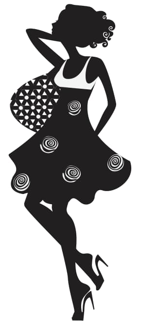 Classy Female Silhouette Vector
