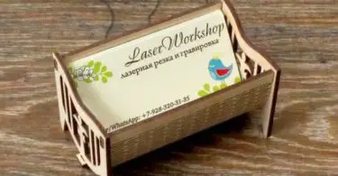 Laser Cut Wooden Business Card Holder