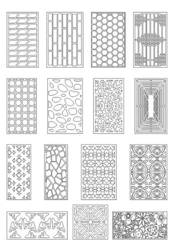 Free CNC Jali Design DXF Files for MDF Cutting
