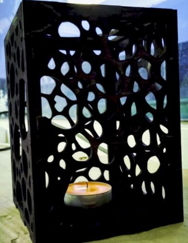 laser cut candle holder